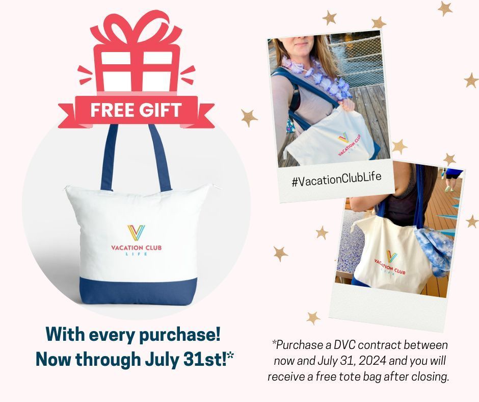 VacationClubLfe's tweet photo. 🎁 Now through July 31st, purchase a DVC contract with Vacation Club Life and get a free gift at closing! *Valid for new purchases only, with offers signed by end of day 7/31/24.
➡️ Browse Inventory Now: https://t.co/sEEhoolHHz 
#DVCmember #DVCresale #VacationClubLife https://t.co/Qbga9UF84G