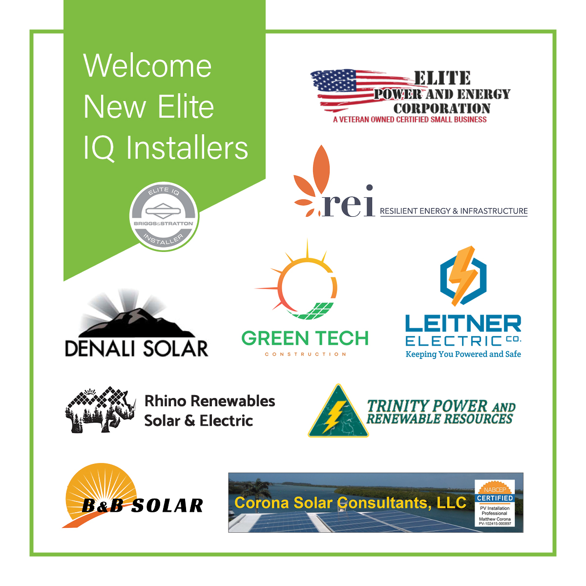 Briggs_Energy's tweet photo. Round of applause for our newest #EliteIQInstallers! 👏 🎉 We're thrilled to welcome these specialists as we join forces, providing the best energy storage and backup solutions.

#EnergySolutions #BriggsandStratton https://t.co/g54t8iGAEG