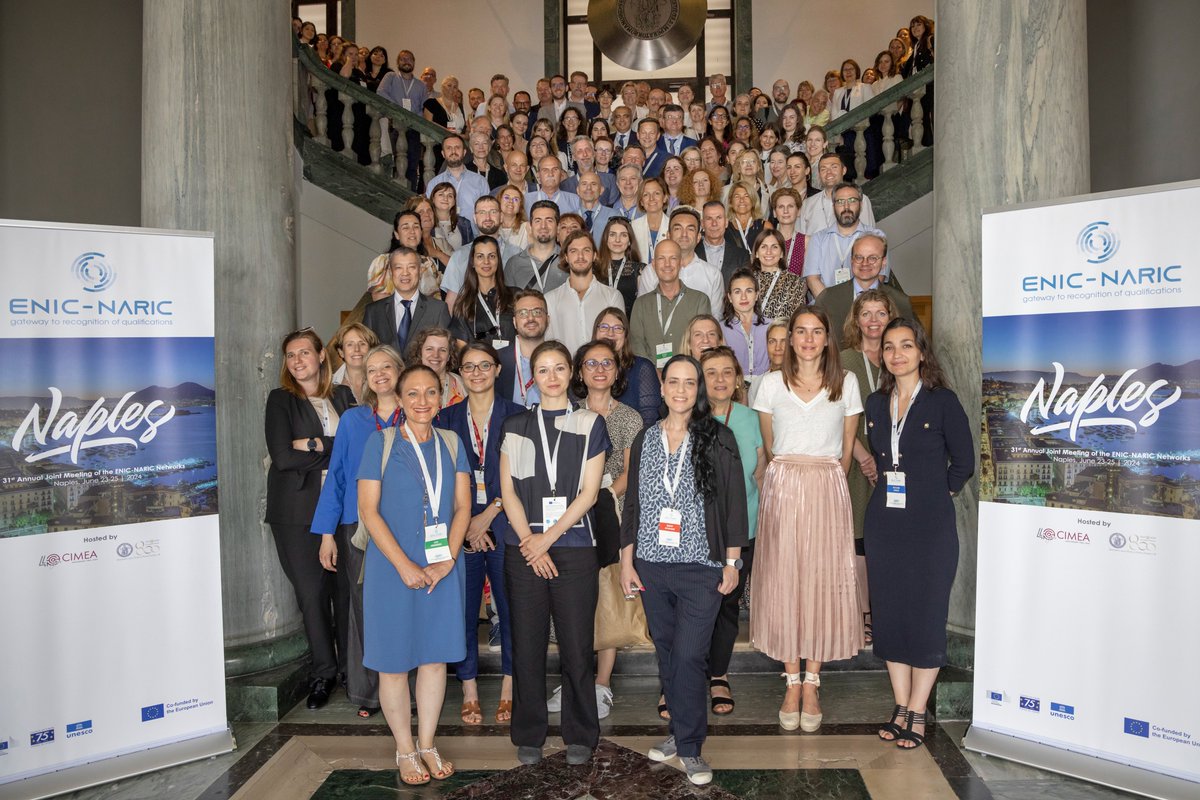 CIMEA_Naric's tweet photo. A few days from the end of the ENIC-NARIC 2024 Annual Joint Meeting in Naples, @CIMEA_Naric staff want to deeply thank each one of the participants, speakers and co-Secretariats (@CoE_Education, @EU_Commission, @UNESCO) for the lively exchange of knowledge, practices and ideas, which made the #ENJM2024 a very fruitful meeting.

The meeting was the occasion to celebrate 40th years of recognition as a way of support mobility in Higher Education and dialogue at international level, and to build another step together in our common networks’ history of cooperation and innovation in the NARIC network and at CIMEA.

@ENIC_NARIC