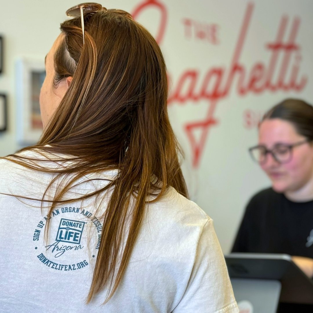 Have you stopped by @TheSpaghettiShack this month? 

There's still time to #EatSpaghettiSaveLives. Bring your donor registration confirmation or register in person to add a free dessert and Donate Life tote to your order!