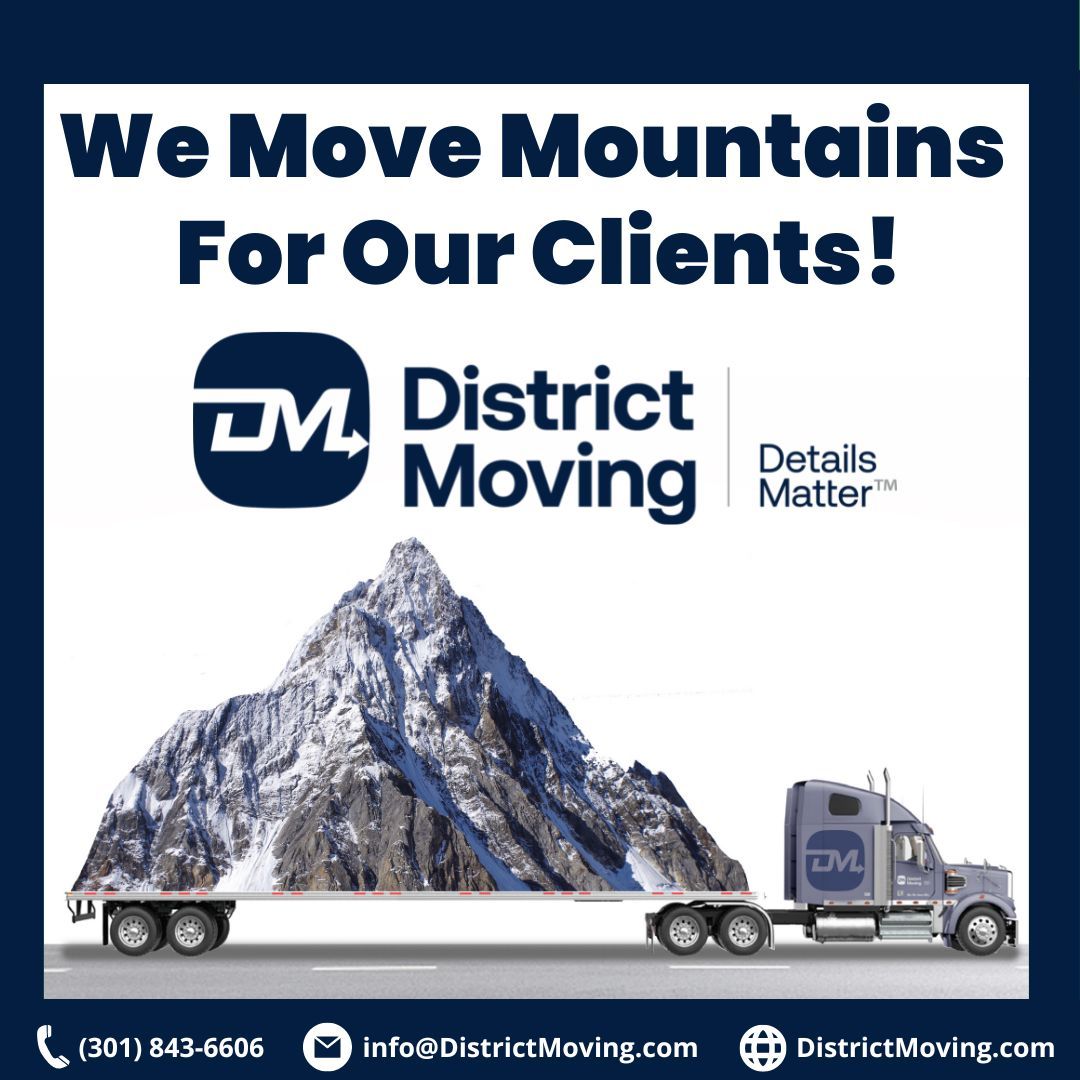 DistrictMoving's tweet photo. We Move Mountains For Our Clients
Commercial, Residential, Government Moving &amp; Storage
Contact Us Today For A Free Estimate!
info@DistrictMoving.com 301 843-6606 https://t.co/2V4QON7hgX
#Director #President #COO #OfficeManagers #CEO, #CFO, #ExecutiveVicePresident #Owner https://t.co/9wR953Pasw
