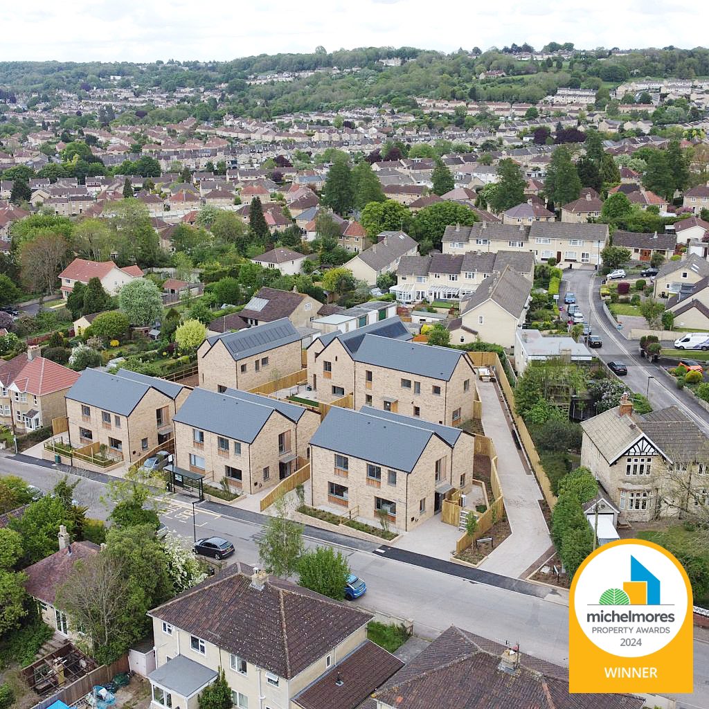 We are delighted to have scooped the Residential Project of the Year (35 homes and under) - Sponsored by Willmott Dixon for the development of 9 low energy homes at Sladebrook Road. Thank you to the Michelmores Property Awards 2024.