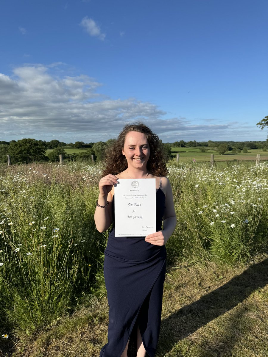 Border_Honey's tweet photo. Ros is proud to receive her certificate from The Queen Elizabeth Scholarship Trust supporting her apprenticeship in Bee Farming.
@QESTcraft
@BeeFarmersAssoc
@rowsehoney
#beefarmerapprentice #bfaapprentice #qestapprentice #qest #qestcraft #rowse #rowsehoney #beefarmer #bfa https://t.co/Zw507IoqpO