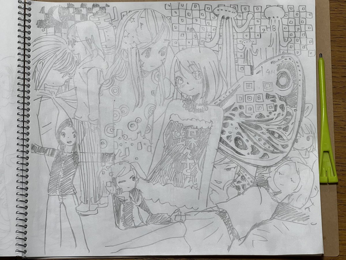 使い捨てペン、さらに描いたけどなかなか芯が減らない(少しは減ってる)
当初の思惑ではすぐ芯が尽きて「ここまで描けました、よく頑張りました」とかやるつもりだったのに、どこまでオレに描かせるつもりだw!(逆ギレ) 