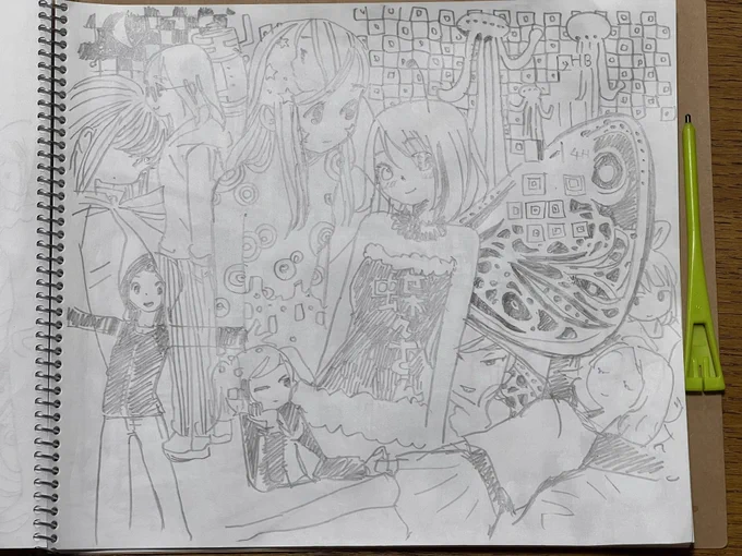 使い捨てペン、さらに描いたけどなかなか芯が減らない(少しは減ってる)
当初の思惑ではすぐ芯が尽きて「ここまで描けました、よく頑張りました」とかやるつもりだったのに、どこまでオレに描かせるつもりだw!(逆ギレ) 