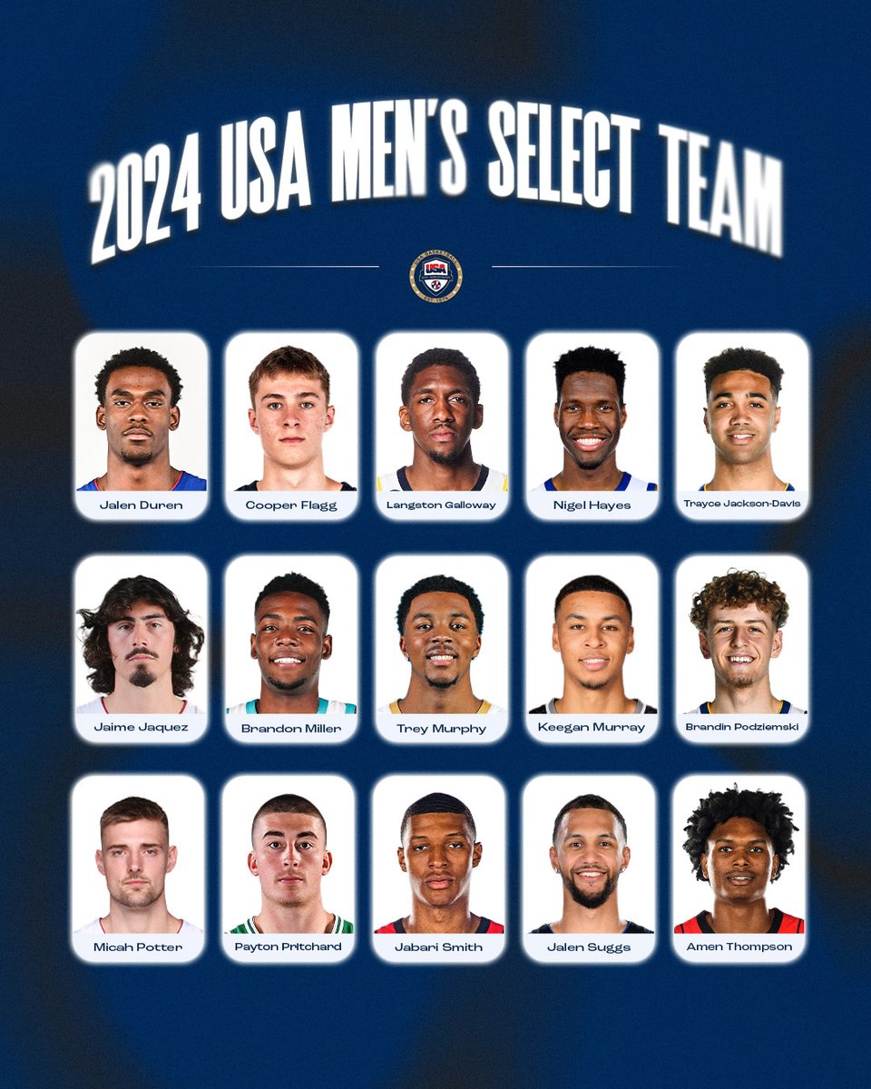 EurohoopsTR's tweet photo. 🇺🇸 ABD Milli Takımı, 12 kişilik as kadroyu Olimpiyatlara hazırlamak için çağırılan 'Select Team' kadrosunu açıkladı:

✅ Nigel Hayes-Davis https://t.co/L1ZwlBtcFu