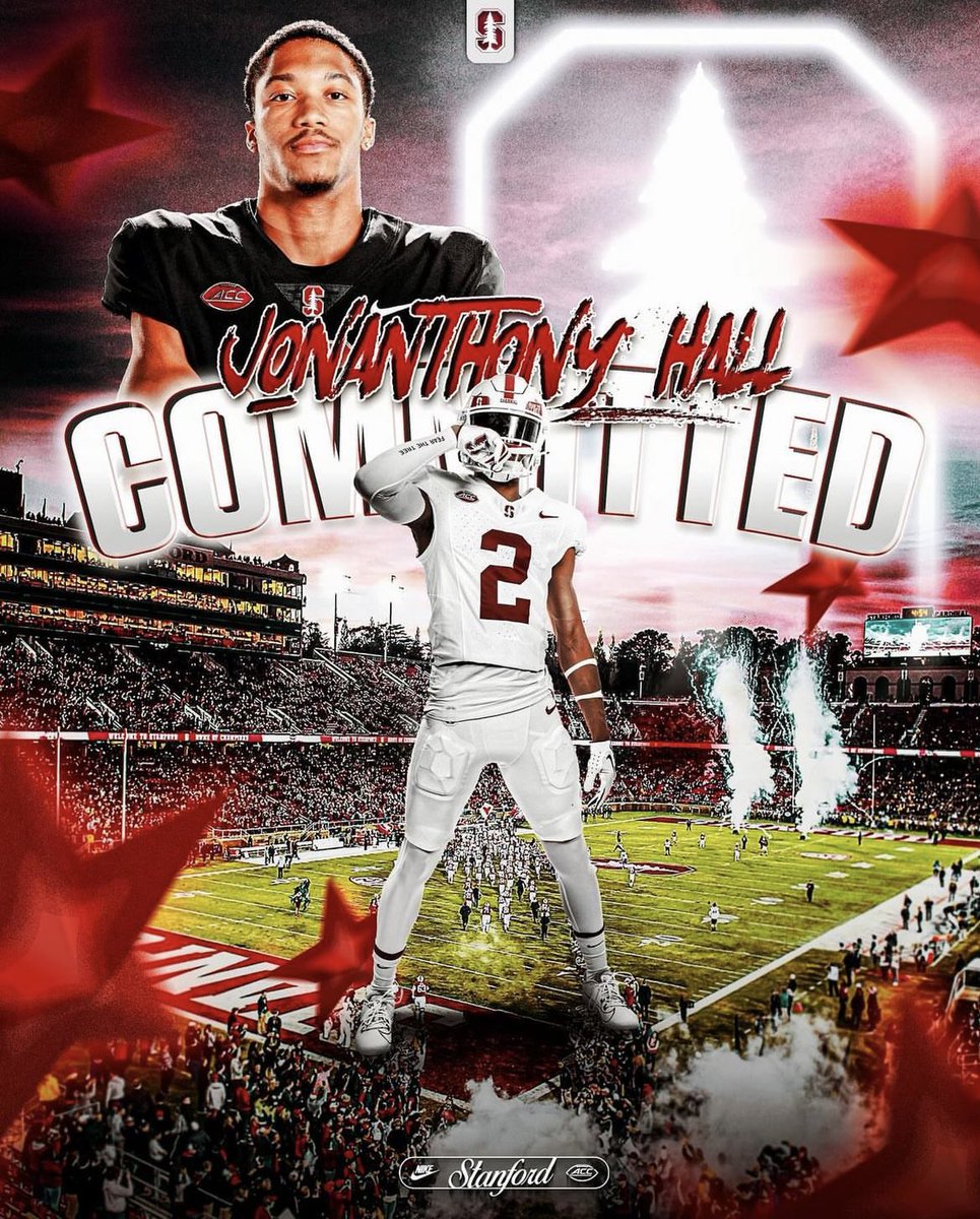 TTJH Sports (@ttjhsports_) on Twitter photo BREAKING: 4-star WR JonAnthony Hall has committed to #Stanford
Hall plays at Fishers High School in Fishers, Indiana.
He chose the Cardinal over Indiana, Purdue, Notre Dame and more.
<a href="/JonAnthony_Hall/">JonAnthony Hall C/O 2025</a> BREAKING: 4-star WR JonAnthony Hall has committed to #Stanford
Hall plays at Fishers High School in Fishers, Indiana.
He chose the Cardinal over Indiana, Purdue, Notre Dame and more.
<a href="/JonAnthony_Hall/">JonAnthony Hall C/O 2025</a>