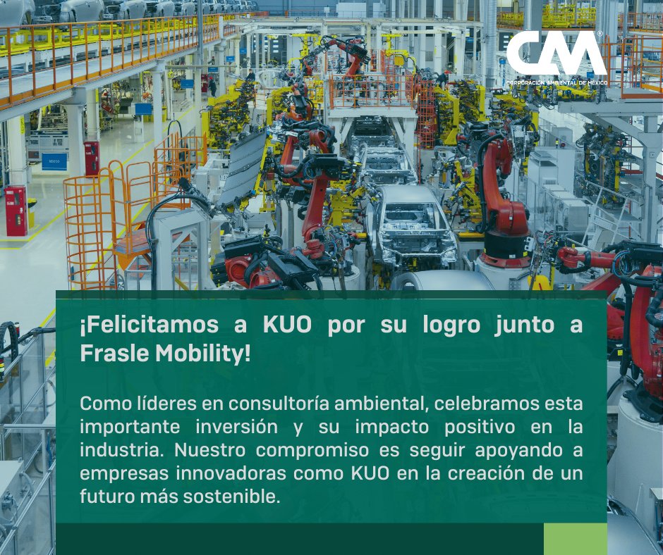 CAMcdmx's tweet image. 🎉 ¡Felicitaciones a KUO! 🎉

Frasle Mobility anuncia el control de las operaciones de aftermarket de KUO con una inversión de aproximadamente 2.1 mil millones de reales. ¡Un gran logro para la industria!

#KUO #FrasleMobility #IndustriaAutomotriz #cam