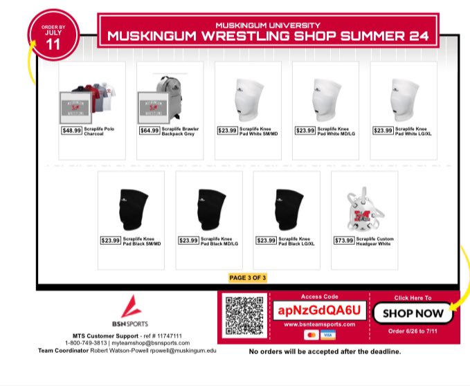 🚨 Gear Store🚨
 
Our summer gear store is now open, go to the link in our bio to check out all the great options available. Sales end Thursday, July 11th! 

#GoMuskies #d3wrestle #itsascraplife #muskieswagg