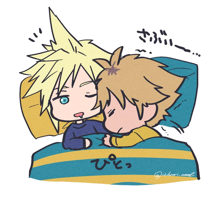 710ちゃんはピトペタくっついて寝るんだよ。おやすみ。#710_pict 