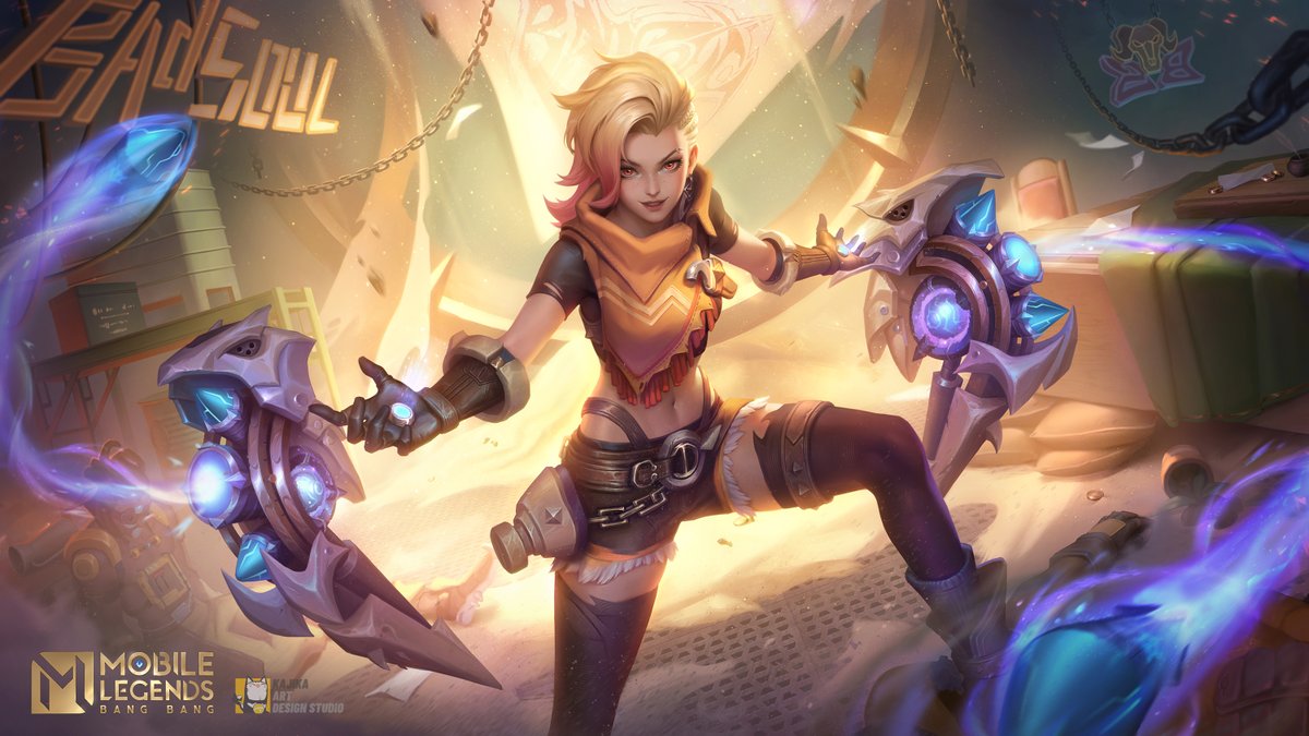 更新一下去年这个时候给《Mobile Legends:BangBang》画的沙夏Lxia😃感谢项目组的指导与反馈，学习到了很多📷 #mobilelegendsbangbang #lxia #splash #illusrtation #art