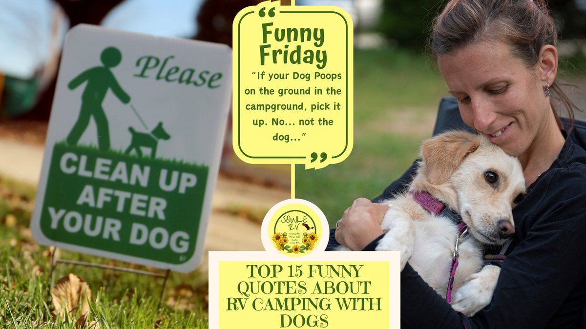 SOWLE_RV's tweet image. “If your Dog Poops on the ground in the campground, pick it up. No... not the dog...&quot; Top 15 Funny Quotes About RV Camping with Dogs | SOWLE RV #RVCamping #RVLife #CampingDogs #SOWLERV #FunnyFriday #FridayFunnies
sowlerv.com/top-15-funny-q…
