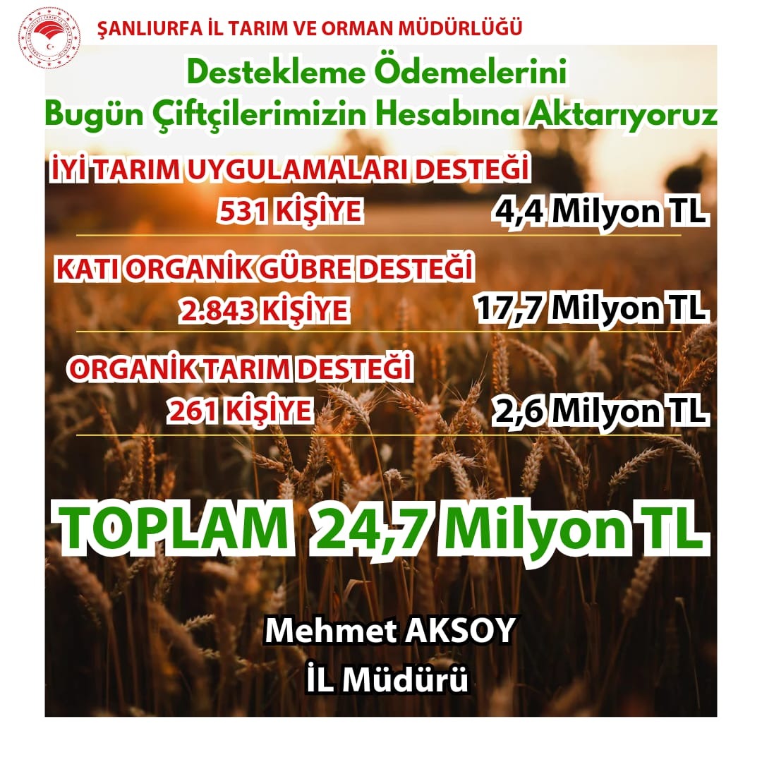 Sanliurfatarim's tweet photo. 🌱Hayırlı ve Bereketli Olsun 

@TCTarim @ibrahimyumakli @bekirgizligider @ahmtbgc @akadirpolat1 @UrfaValiligi @hasansildak @mehmetaksoy1972 https://t.co/VcEWo5RvM1