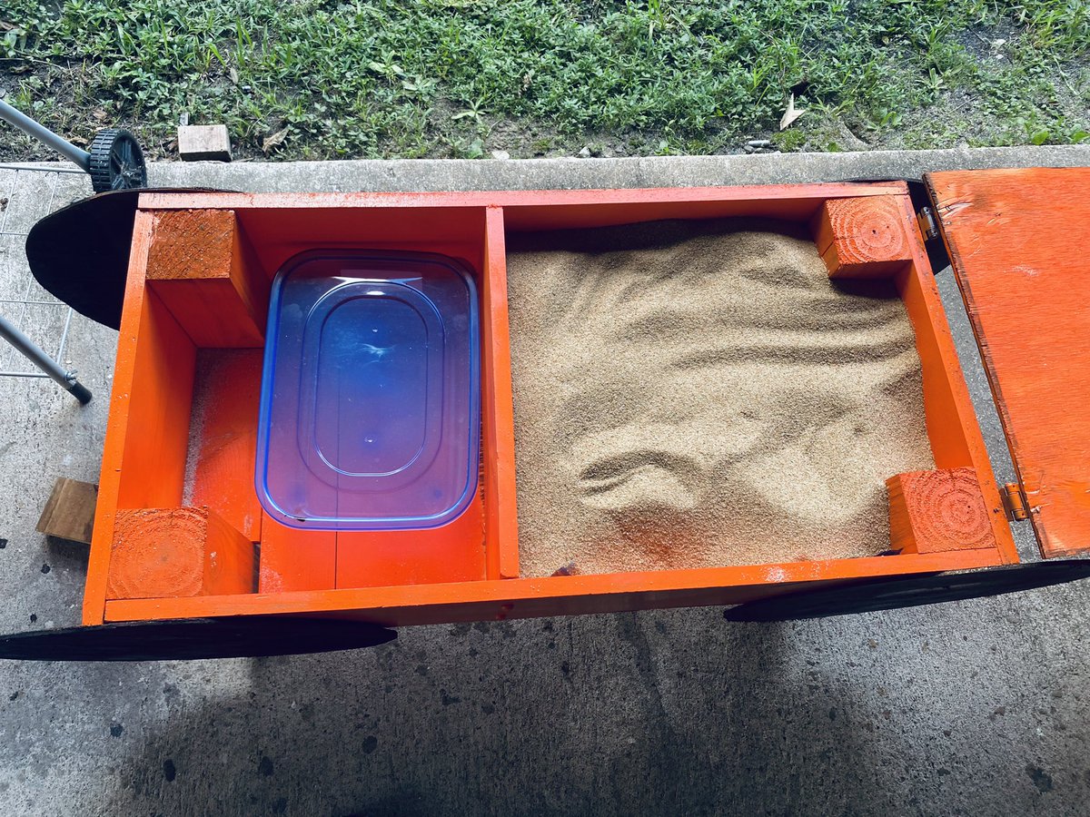 NoahsArk2021's tweet photo. The CEO of @NoahsArk2021  wanted a  Toro Loco Monster Truck sand box so he got one!  @MonsterJam #Woodworking https://t.co/WLQJf904CR