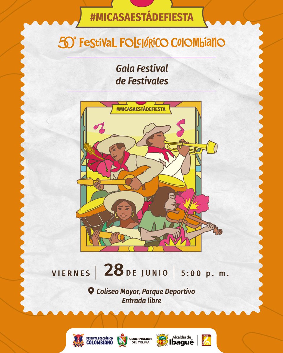 ffolcloricocol's tweet photo. El folclor del país y de seis partes del mundo llegará este viernes al Coliseo Mayor del polideportivo. Será un derroche de cultura y tradición de talla mundial que no te puedes perder. ¡Prográmate! El ingreso es gratuito. 🫶🏻✨ #MiCasaEstáDeFiesta https://t.co/FBnQ9H4o0K