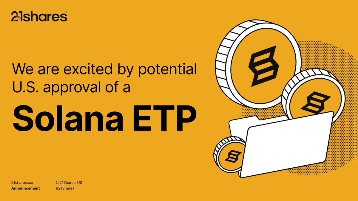 21Shares is excited by the potential for an exchange traded product (ETP)  in the US that provides access to the Solana ecosystem. We believe this is  a necessary step for the crypto