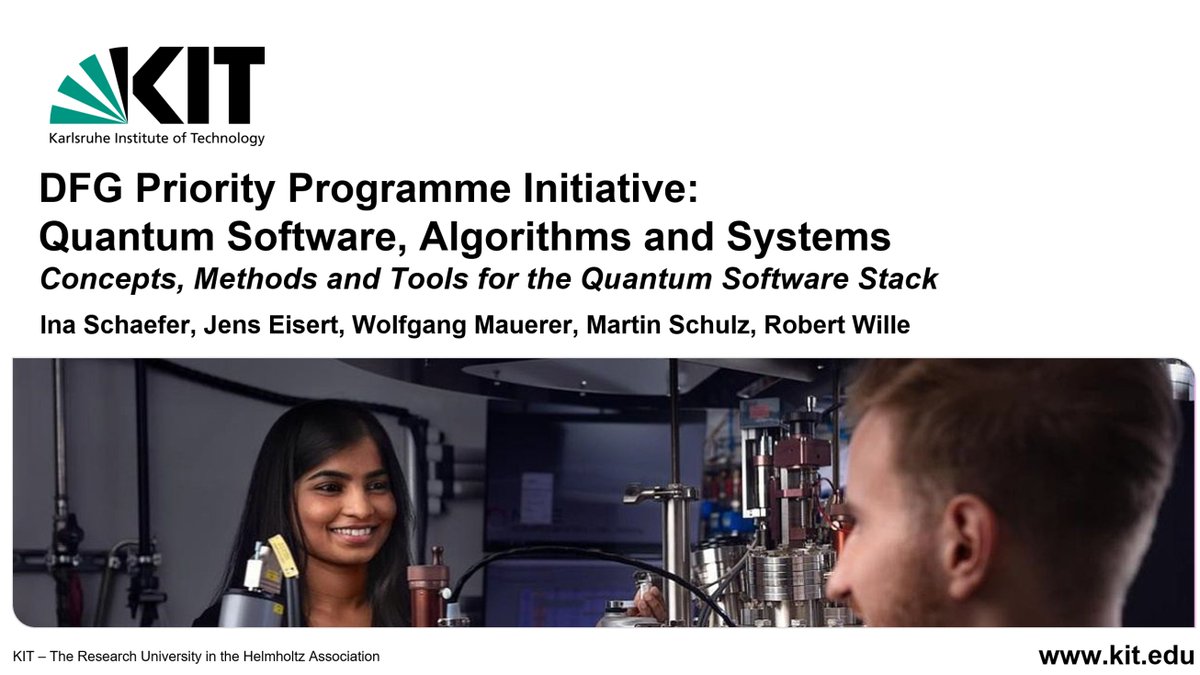 Robert Wille (@rbrtwll) on Twitter photo Soon, a new research initiative on #QuantumComputing #software will start in #Germany: The #SPP2514 "Quantum Software, Algorithms and Systems" by <a href="/dfg_public/">DFG public | @dfg_public@wisskomm.social</a>.
Today, we had an initial round-table discussion about it at <a href="/TU_Muenchen/">TU München</a>. Many thanks for the great exchange!🙂
1/2 Soon, a new research initiative on #QuantumComputing #software will start in #Germany: The #SPP2514 "Quantum Software, Algorithms and Systems" by <a href="/dfg_public/">DFG public | @dfg_public@wisskomm.social</a>.
Today, we had an initial round-table discussion about it at <a href="/TU_Muenchen/">TU München</a>. Many thanks for the great exchange!🙂
1/2