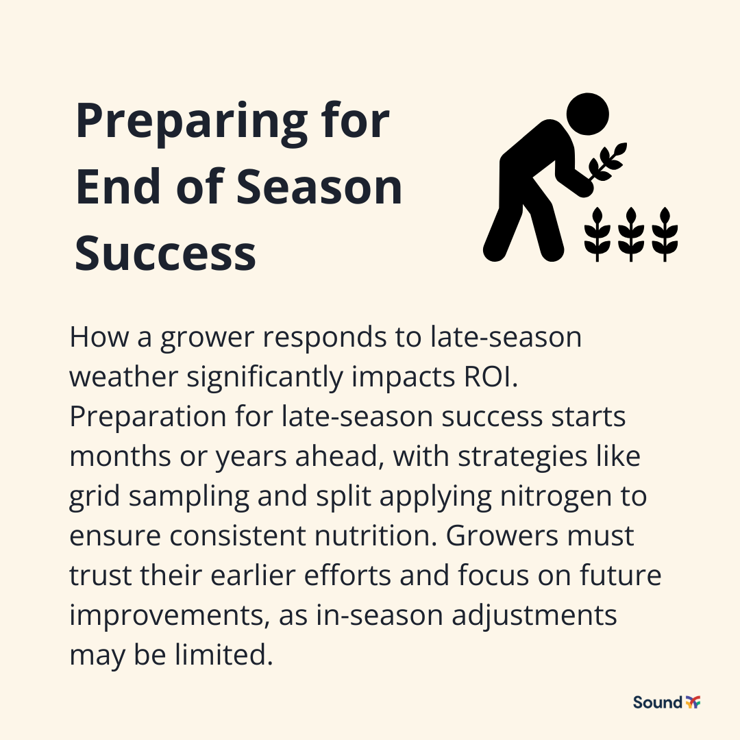 sound_ag's tweet image. What can #growers do to prepare and support their #crops through the end of the season? 

Learn more about key practices for growers to navigate weather, disease, and #nutrient challenges: bit.ly/3KURkYK