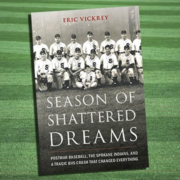 EverettAquaSox's tweet photo. Tonight @eric_vickrey will be at the game selling, and copies of his newest book "Season of Shattered Dreams".  It tells the story of the 1946 @spokaneindians who were involved in the deadliest tragedy in the history of American professional sports.

https://t.co/VOdm3LfH5t https://t.co/V8mdBuwzhK