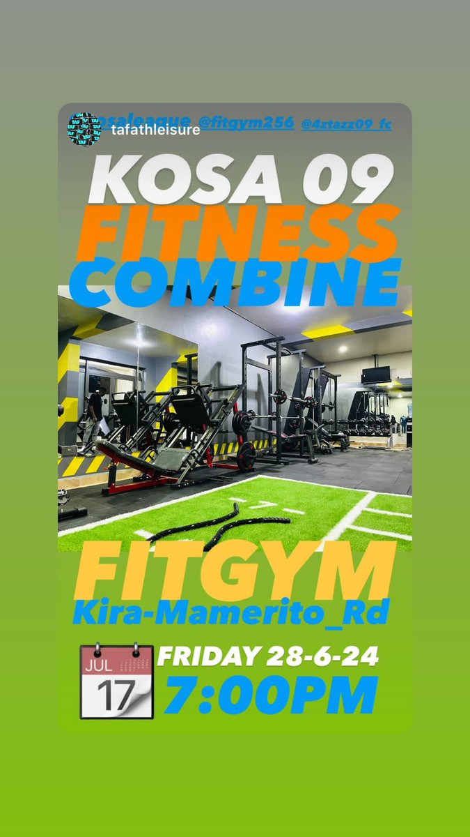 Fall In! <a href="/FitGym256/">FitGym256</a> 🏋️‍♂️
Everyone <a href="/KosaLeague/">KOSA League</a> Is Welcome
Remember, GYM TELIMBA