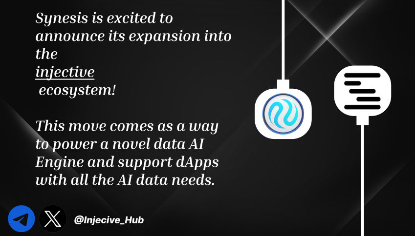 proeb235577's tweet photo. 🥳Hi!
@synesis_one
 ⚡️ is thrilled to join the 
@injective
 🛡️ecosystem, bringing advanced AI data support for dApps.
#synesis_one #injective #INJ #crypto #dApps https://t.co/4I1s1OG7ZT
