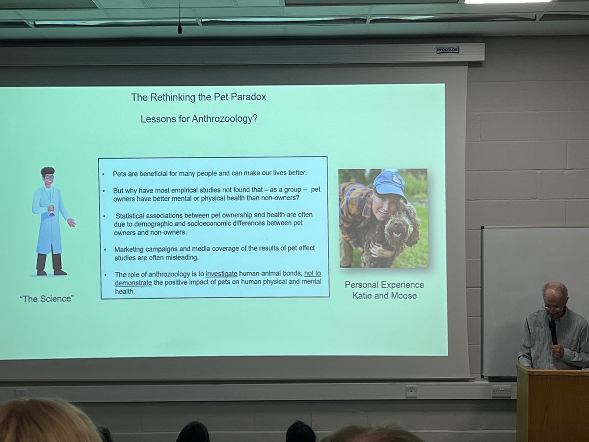 Anna Baatz (@annabaatz) on Twitter photo The pet effect paradox #isaz2024 keynote from <a href="/herzoghal/">Hal Herzog</a> Quantitatively the effect is nil. Qualitatively people experience their benefit to wellbeing. Anthrozoology’s Schrödinger’s cat? 😂 pEtS cHaNgE lIvEs The pet effect paradox #isaz2024 keynote from <a href="/herzoghal/">Hal Herzog</a> Quantitatively the effect is nil. Qualitatively people experience their benefit to wellbeing. Anthrozoology’s Schrödinger’s cat? 😂 pEtS cHaNgE lIvEs