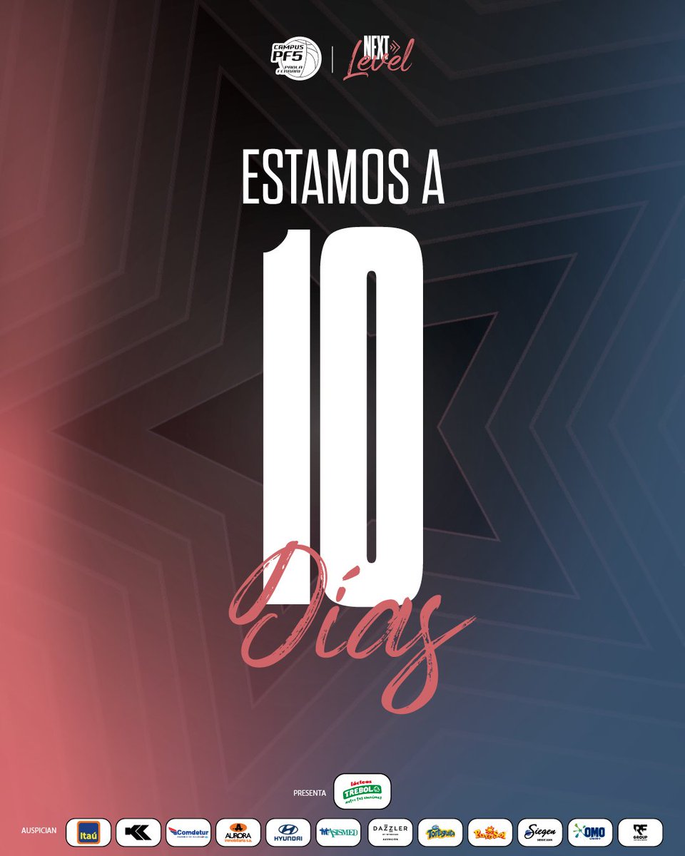 ¡La cuenta regresiva sigue avanzando! ⏳

Quedan 10 días para dar inicio al Campus PF5 Trebol 2024 Next Level. 🏀🔥

#CampusPF5 #NextLevel #Trebol #Basket #PaoFerrari
