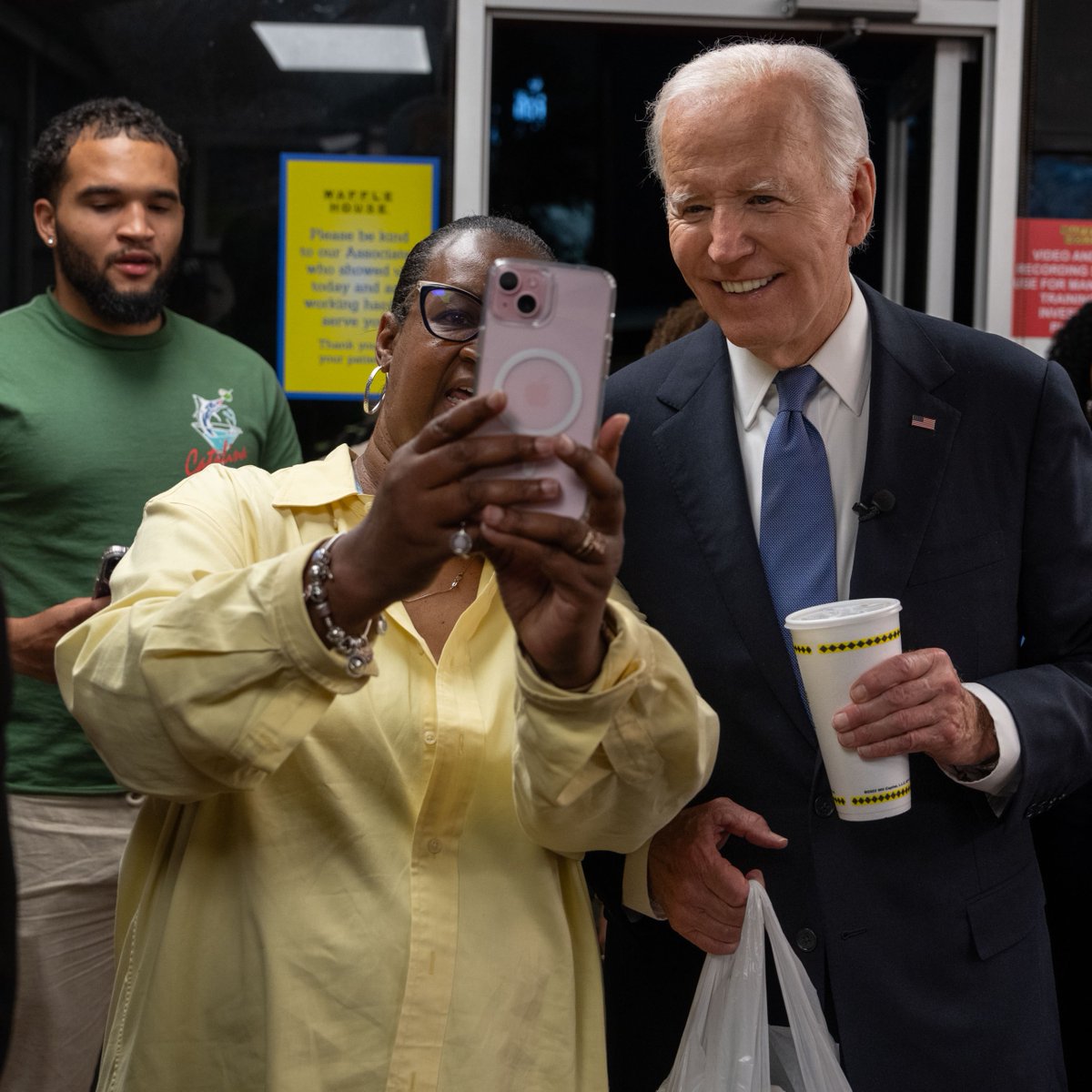 .<a href="/DrBiden/">Dr. Jill Biden</a> and I couldn’t leave Georgia without making a quick stop by Waffle House.