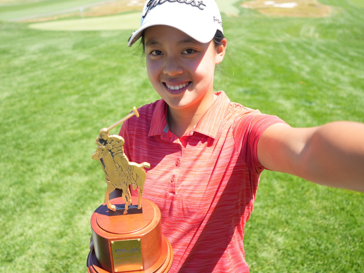 AJGAGolf's tweet photo. A champ is named!
Clara Ding of Canada is the youngest player in the field and the newest winner of the #RLXJrClassic. https://t.co/tqBMy3Bfbs