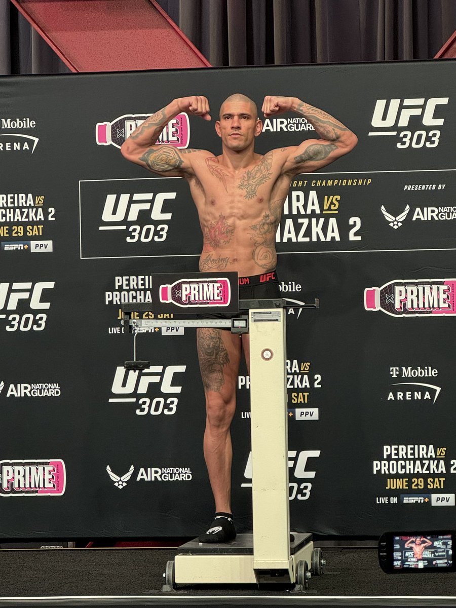 FightNightATX's tweet photo. Poatan is on weight and ready to go! #chama https://t.co/FXuC4stEqp