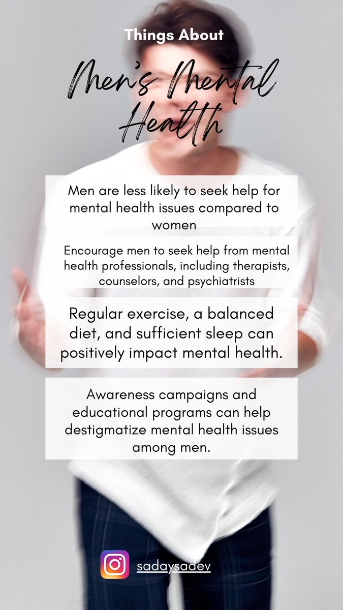 Sadaysadev's tweet photo. "It's okay to not be okay. Speak up, seek help, and prioritize your mental well-being. #MensMentalHealth #EndTheStigma #ItsOkayNotToBeOkay https://t.co/RqYAyzqqeh