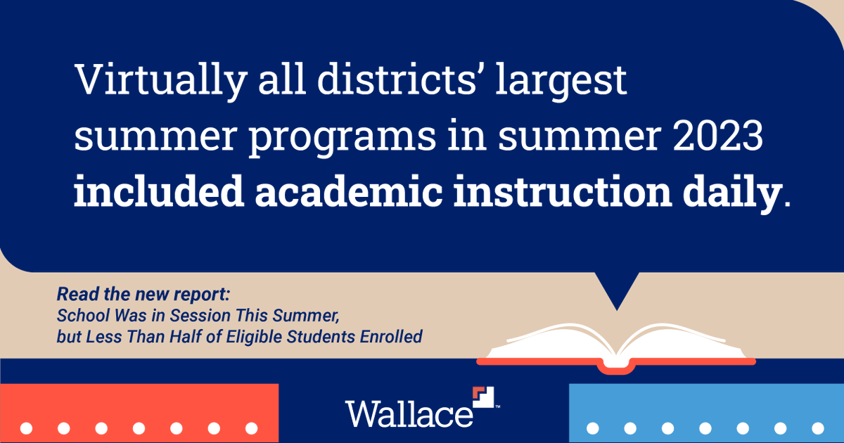 Research shows that #summerlearning can benefit students who attend for 20 or more days. What did summer learning programs look like in 2023? This RAND Corporation study sheds light on summer learning programs in 200+ districts: bit.ly/4by85Vo