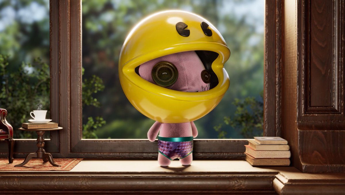 Its a good morning at Ma Peebs' orphanarium!

GM everyone!! 

Here is a poppet in a <a href="/pacmoon_/">Pacmoon</a> costume ... just try not to think who holds those Minuteman III launch codes.