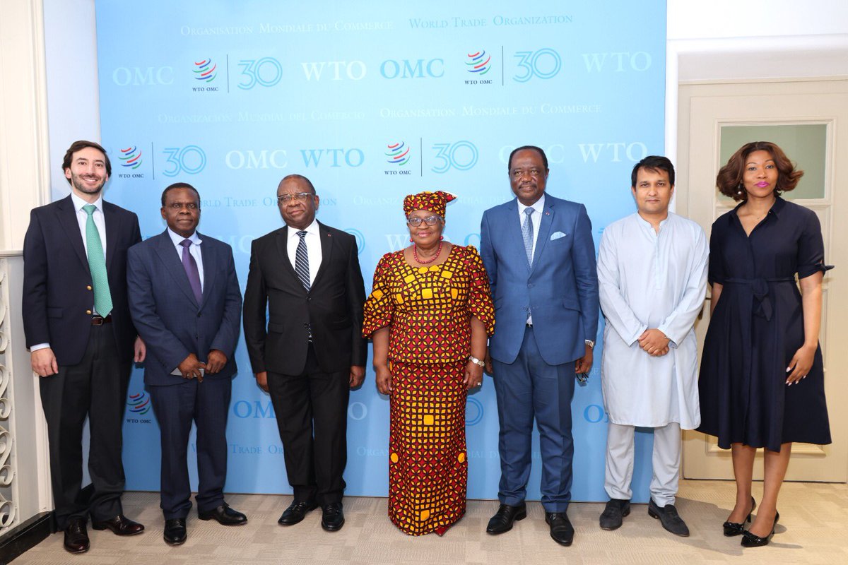 Great meeting with MC14 Chair, H.E Minister <a href="/MbargaAtangana1/">MBARGA ATANGANA LUC MAGLOIRE</a> of Trade of Cameroon and his delegation. Many thanks Mr Minister for your excellent contributions to the food security panel of the Aid for Trade Global Review. Also appreciative of your desire to start preparations for