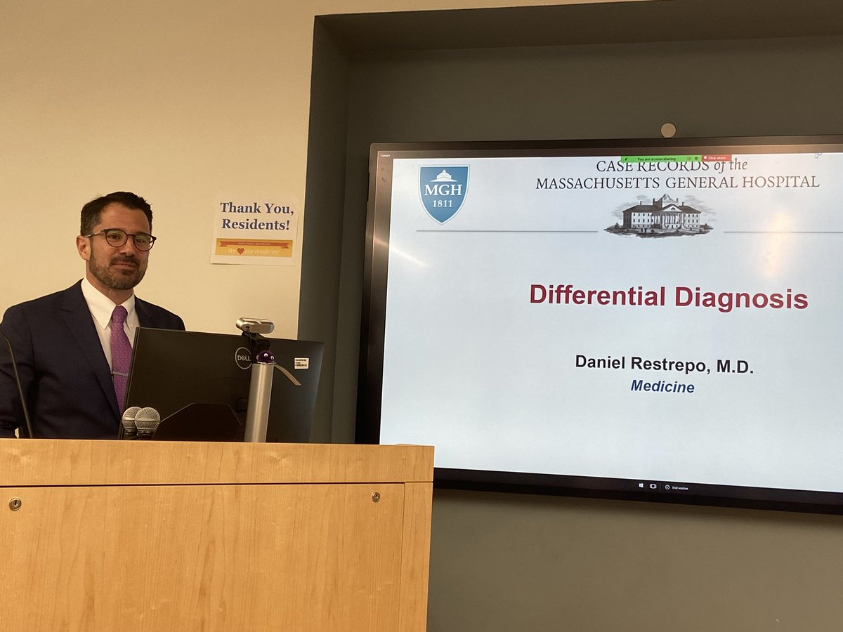 NEJM CPC (@nejmcpc) on Twitter photo First @nejmcpc of this year
Let’s go @DrDanRestrepo 
We are getting a mini-class in 
🧠 problem representation
🧠 heuristics 
🧠 dual process theory
🧠 substrate, tempo & syndrome 
We won’t spoil the medical details of the presentation but it’s a great medical reasoning case First @nejmcpc of this year
Let’s go @DrDanRestrepo 
We are getting a mini-class in 
🧠 problem representation
🧠 heuristics 
🧠 dual process theory
🧠 substrate, tempo & syndrome 
We won’t spoil the medical details of the presentation but it’s a great medical reasoning case