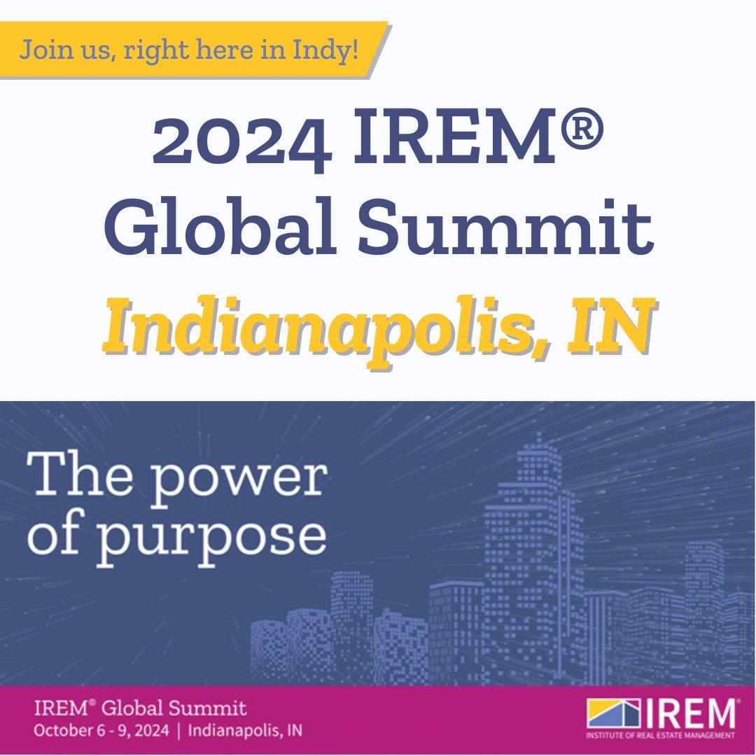 Did you know the 2024 IREM® Global Summit is being held right here in Indy??

Global Summit keeps you busy with committee meetings, core Summit education sessions, peer networking, and exploring the latest products and services with exhibiting companies.