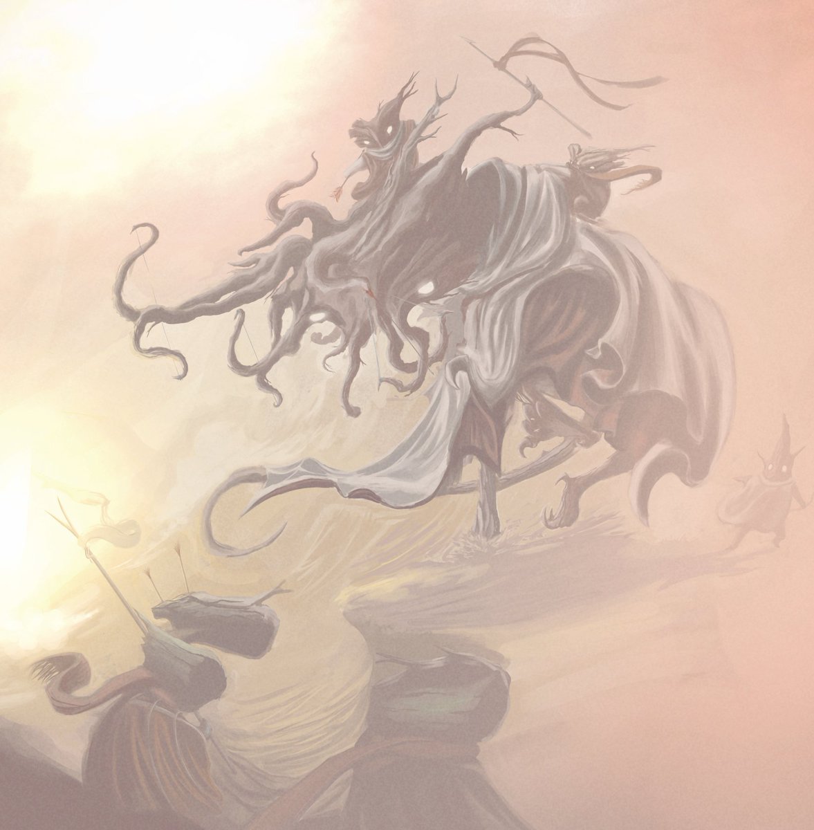 Araukana1's tweet photo. Transformed by ammonium, kinfolk bodies contort and grow, as the union between their sentimental compounds grows apart. Since the time of Paragons, Windfolk used this to sow strangeness and detachment in their would-be-kings.
Links in the next tweet!
#ttrpg #RPGGLATAM https://t.co/9PFfeFjda8