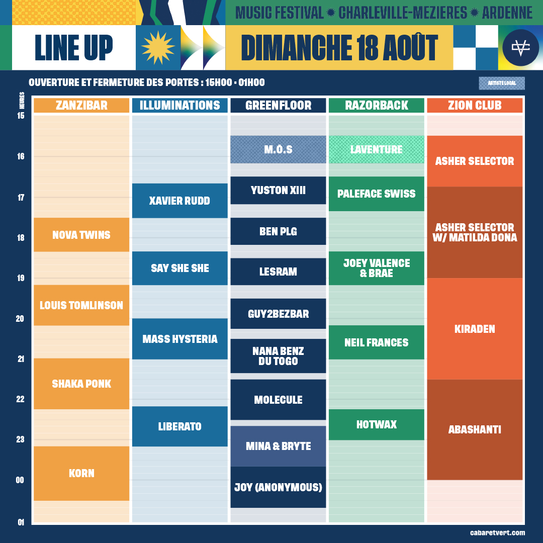 CabaretVert's tweet photo. Encore plus attendu que le soleil, nous avons le plaisir de te présenter :

✦ LE RUNNING ORDER 2024 ! ✦

RDV du 15 au 18 août pour 4 jours de folie et une programmation d'exception !

Achète ton billet 👉🏼https://t.co/DQ8nPXYTvn

Les horaires précis arrivent très vite !
#CV24 https://t.co/vIvZsc9LZH