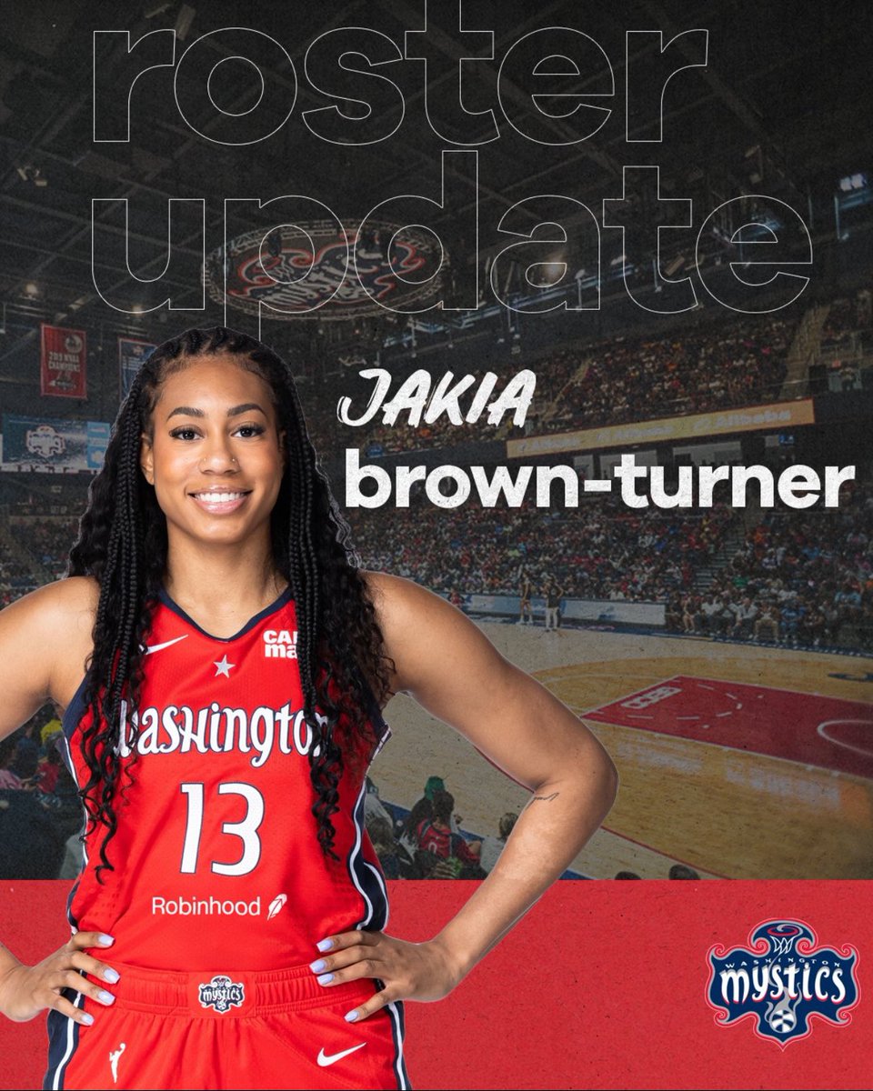 The Washington Mystics have announced the signing of free agent <a href="/JustJakiaa/">Jakia Brown Turner</a> to a hardship contract. 

Via : @WashingtonMystics / X