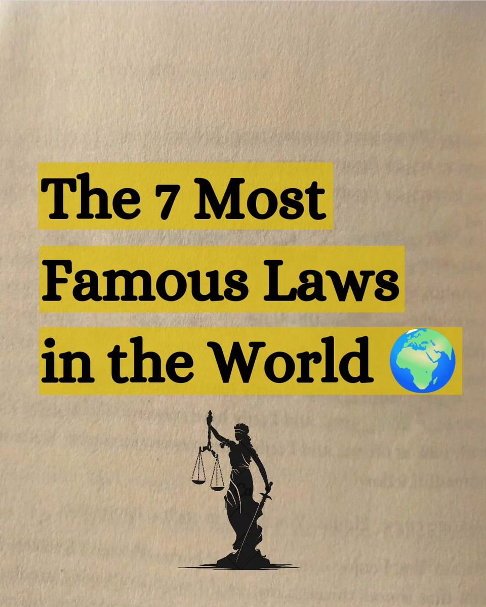mindfulmaven_'s tweet photo. The 7 Most Famous Laws in the world:

- Thread - https://t.co/7ofaPMchLv
