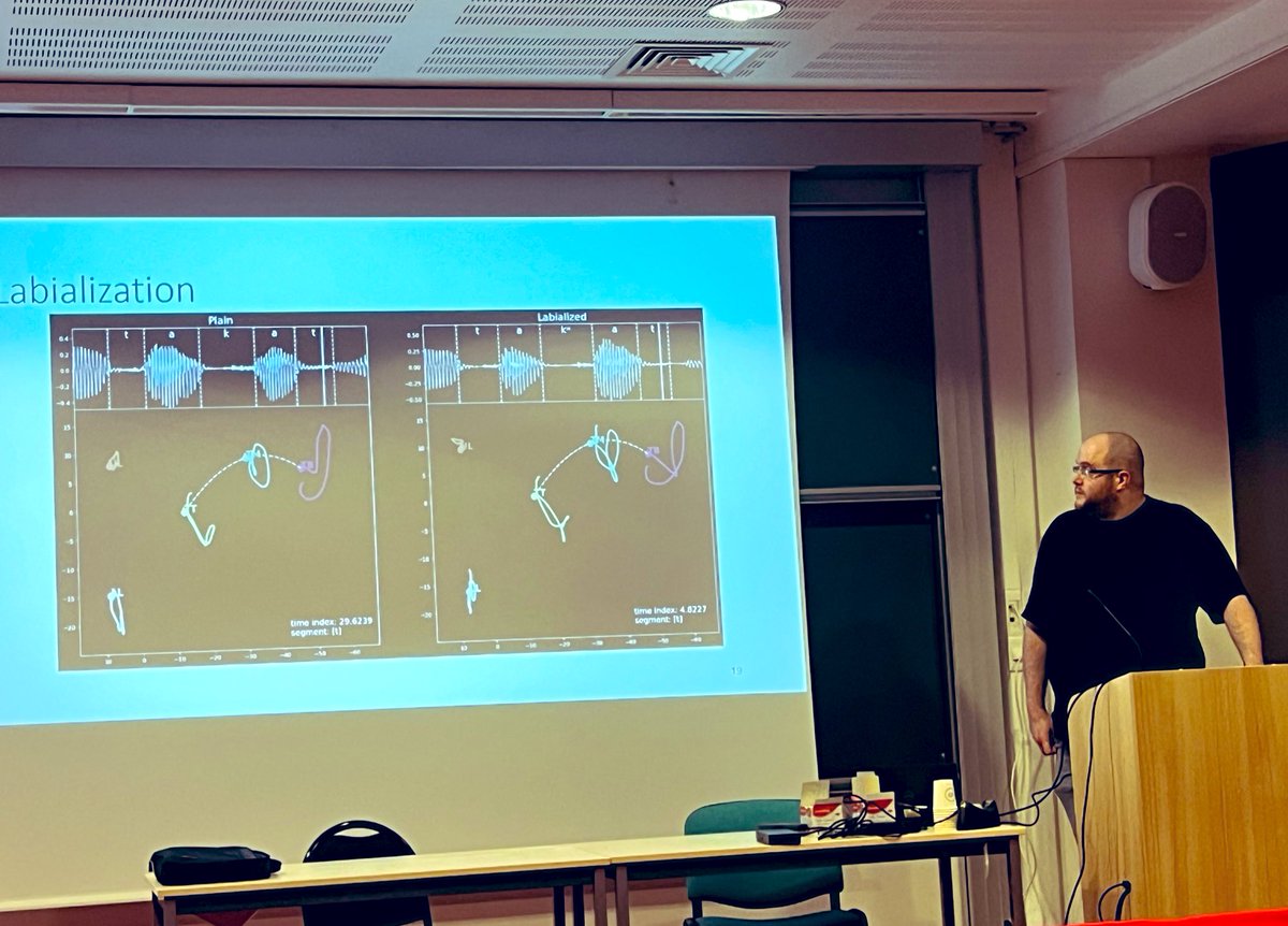 🚨<a href="/phbuech/">Philipp Buech</a> gave a talk on “When articulators slightly move: Secondary  articulations in Tashlhiyt” 👄- also at the <a href="/LabexEFL/">LabEx EFL</a> symposium. He presented acoustic and articulatory data on labialization and pharngealization in Tashlhiyt!
<a href="/CNRSshs/">CNRS Sciences humaines & sociales</a> <a href="/CNRS/">CNRS 🌍</a> <a href="/CNRS_Villejuif/">CNRS Île-de-France Villejuif</a> <a href="/Sorbonne_Nvelle/">Université Sorbonne Nouvelle</a>