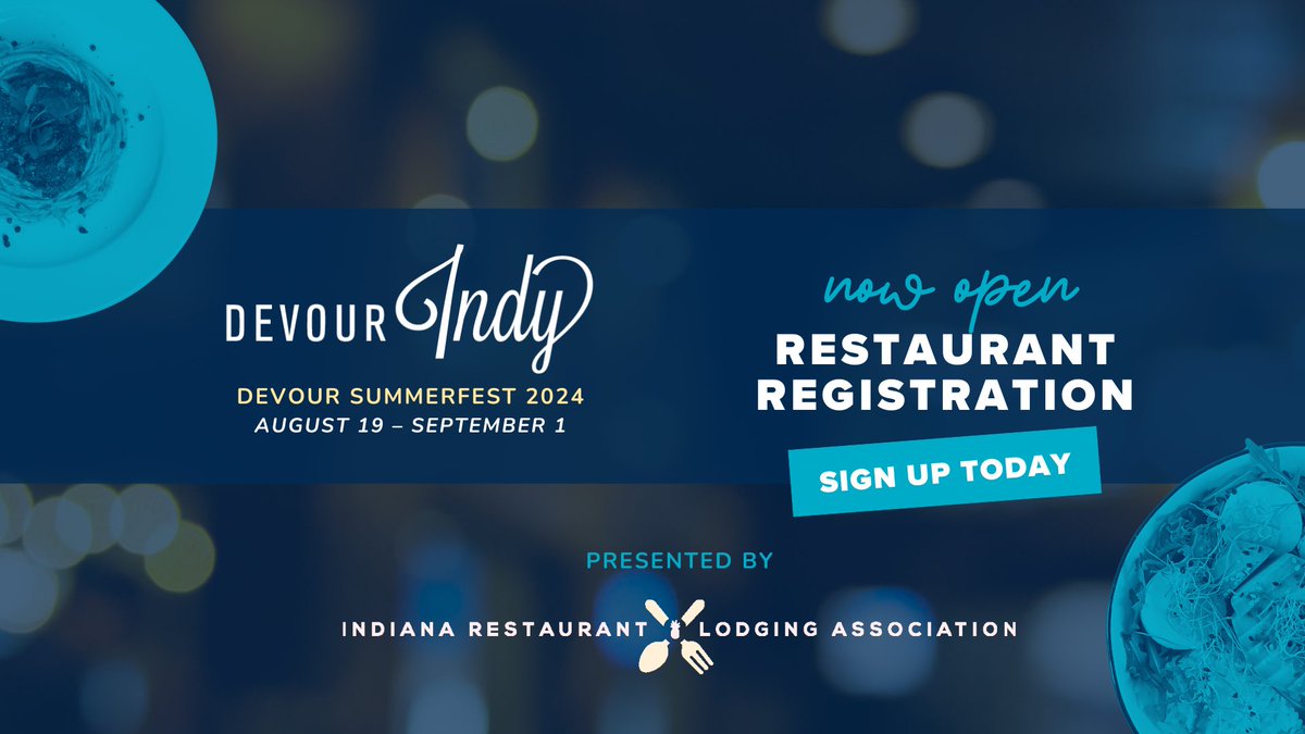 It's that time of year–Devour is near! 🍽️🍾 Restaurant registration is NOW open for Summerfest happening August 19 – September 1, 2024! Register or find out more information here: devourindy.com/restaurant-reg…