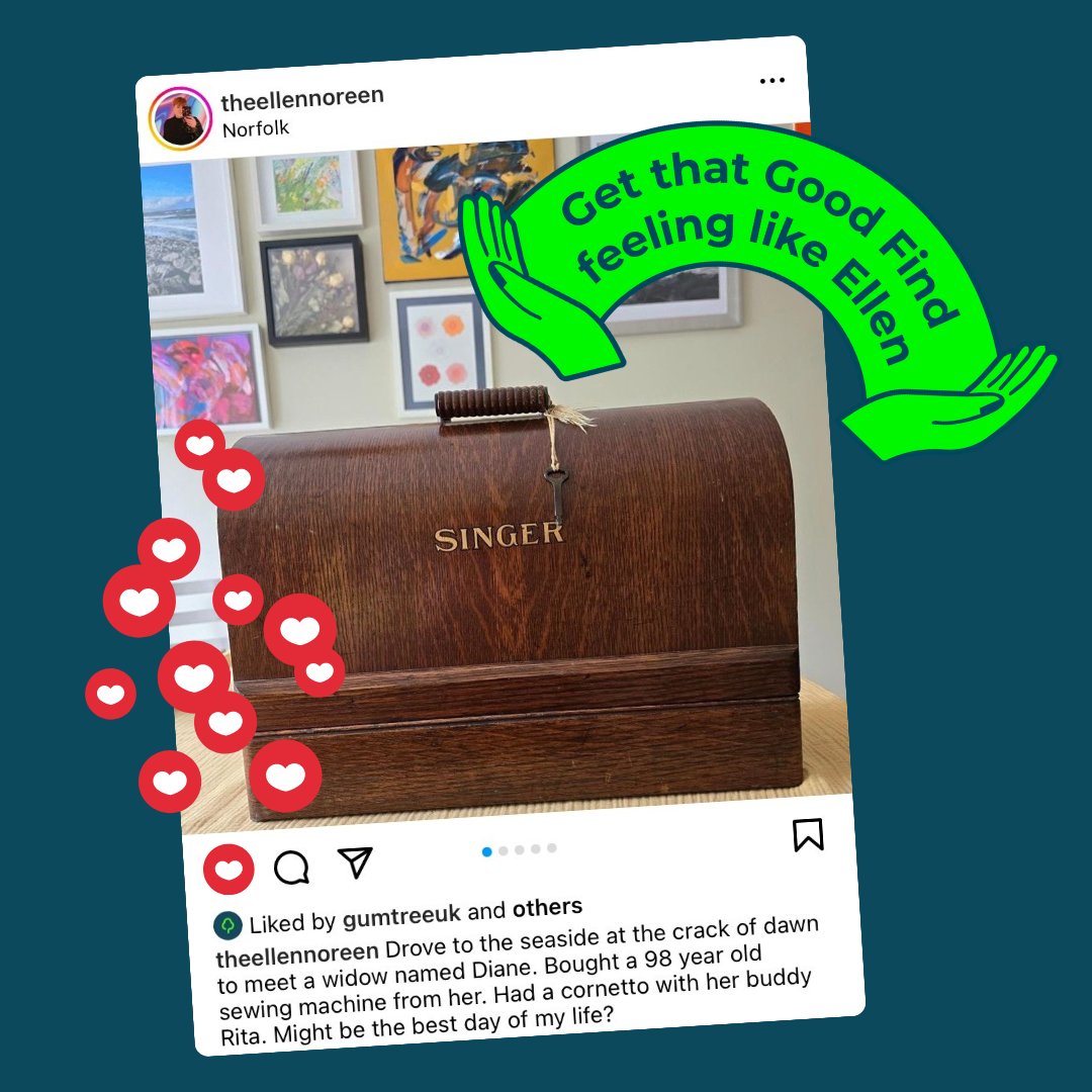 Gumtree's tweet image. We love that Good Find feeling especially when it surprises you with such a fun day out like Ellen's 🤩

Make sure to tag us in your #GoodFinds 👀💚