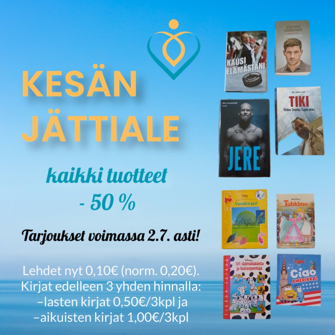 ToppilaCenter's tweet photo. ‼️ ALE ALE ALE ‼️
Kaikki tuotteet -50% tiistaihin 2.7. asti. 
Nyt on hyvä aika ja sää tehdä järkeviä ostoja edulliseen kirpparihintaan 😎
Tervetuloa!
#ale #sale #discount #halfprice
#puoleenhntaan #toppila #kaikkituotteet https://t.co/UAWk94Nila