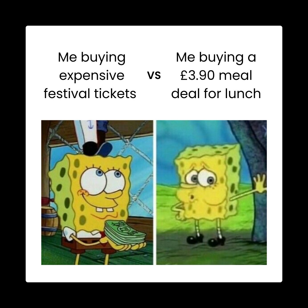 💸 Festival tickets? No problem! 🍽️ Lunch? Ummm... 😬
