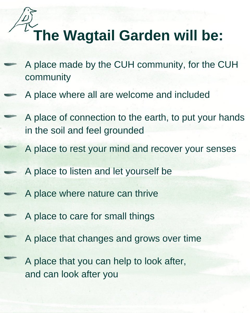 CUHArtsNHS's tweet image. 🌿What impact could a community garden have in a hospital environment, and why is it needed? 🌿
We’re delighted to share our poster, outlining a shared vision for a community garden at CUH, see it now on our website: cuh.nhs.uk/.../a-vision-f…
@DarwinNurseries @ThinkGreen_CUH