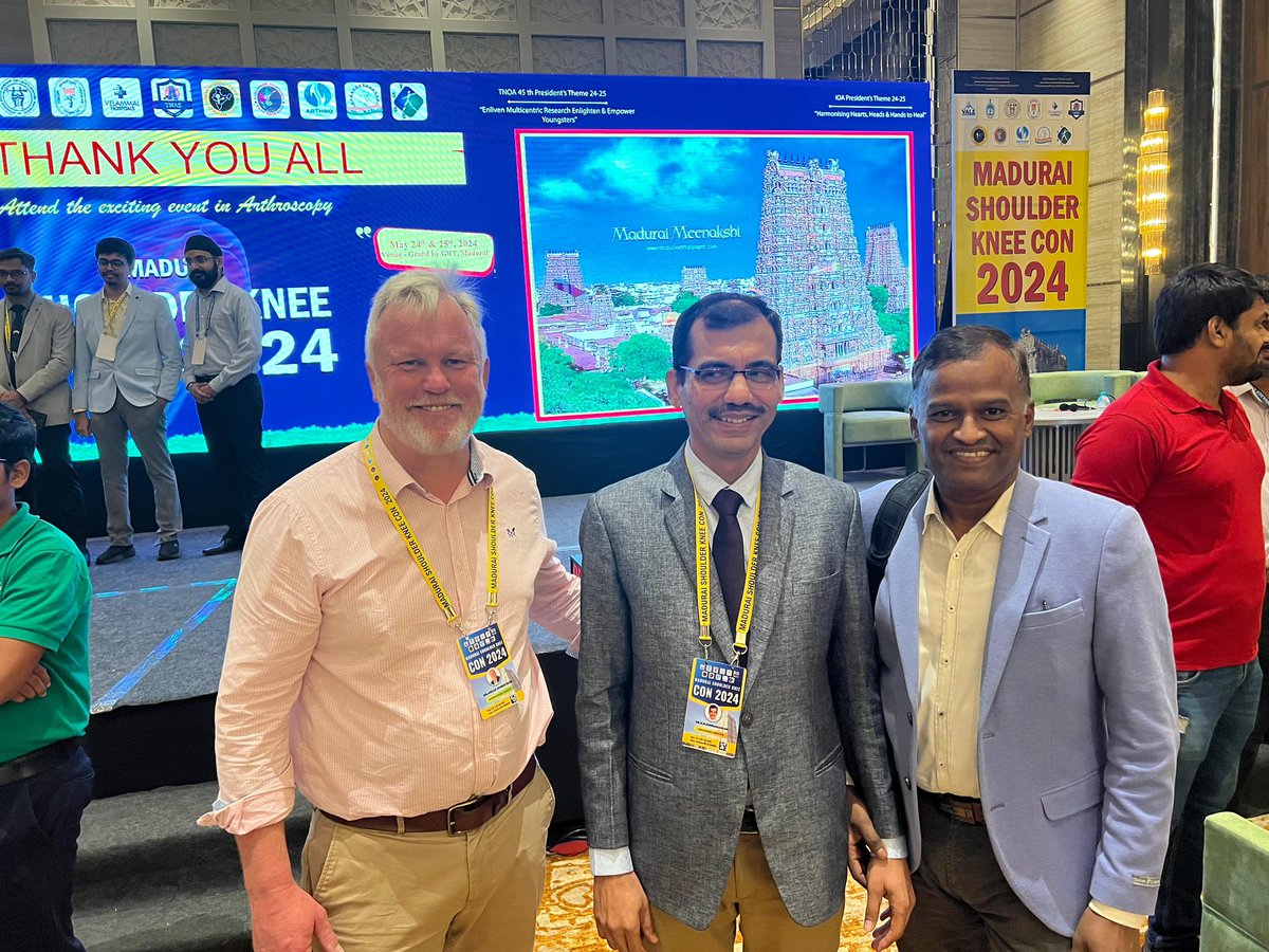 _RamChidambaram's tweet image. Madurai Shoulder Knee Con 2024
Performed a life surgery on arthroscopic stabilisation and remplissage for a recurrently dislocated shoulder. Delivered a couple of talks and conducted a workshop.
A busy schedule but packed with fun, thanks Dr KN Subramanian for the invitation.