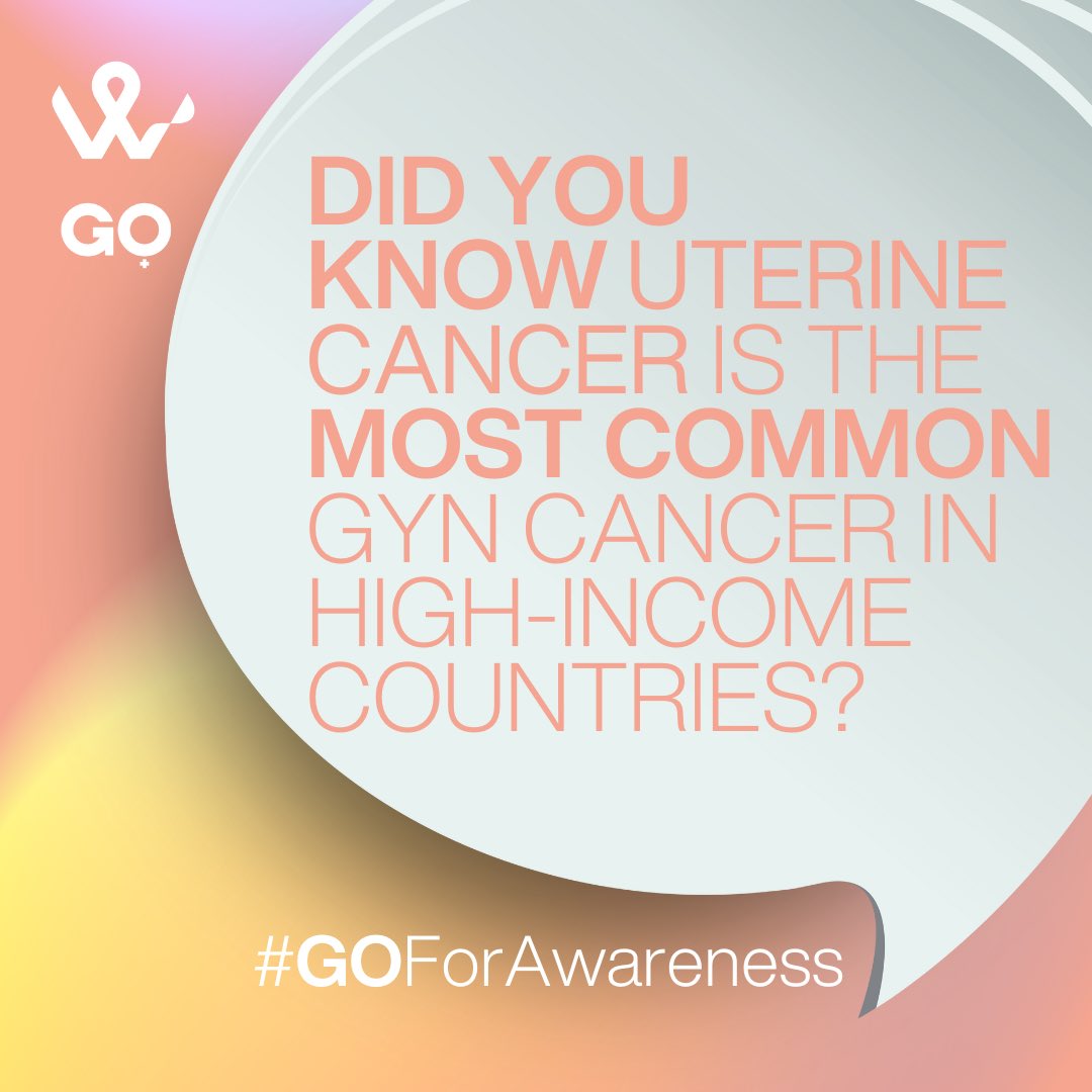 WorldGOday's tweet photo. A gyn cancer fact for Friday:

Uterine cancer 🧡 (also called endometrial or womb cancer) is extremely common. In fact, it’s the most commonly diagnosed gyn cancer in high-income countries. And yet, we don’t talk enough about it. 😐😶 🤐

#uterinecancerawarenessmonth https://t.co/5qSTN49Rod