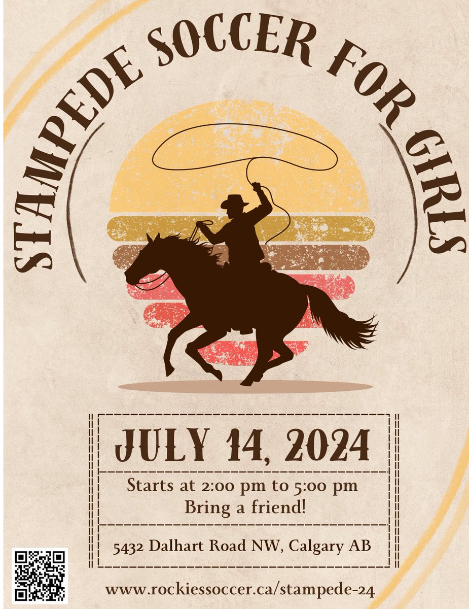 SoccerTechYYC's tweet photo. Join us for an action-packed event just for girls. Enjoy prizes, exciting challenges, and thrilling 3v3 matches. It's all free, so bring your friends and be part of the fun! Open to everyone, Let’s send-off Stampede with a YEEHAW ! https://t.co/fsA2eoUwXW