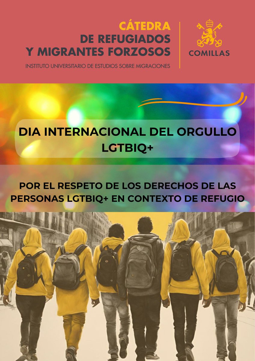 ComillasRefugio's tweet photo. 📢 #DiaIntenacionaldelOrgulloLGTBIQ+ en el contexto de #migracionyrefugio 🌈 👣
🤝Recordamos la importancia de unir esfuerzos para lograr una mejor acogida de que aquellas personas que huyen de sus países por motivos de orientación sexual, identidad o expresión de género
#IUEM https://t.co/UUwckJtxf9